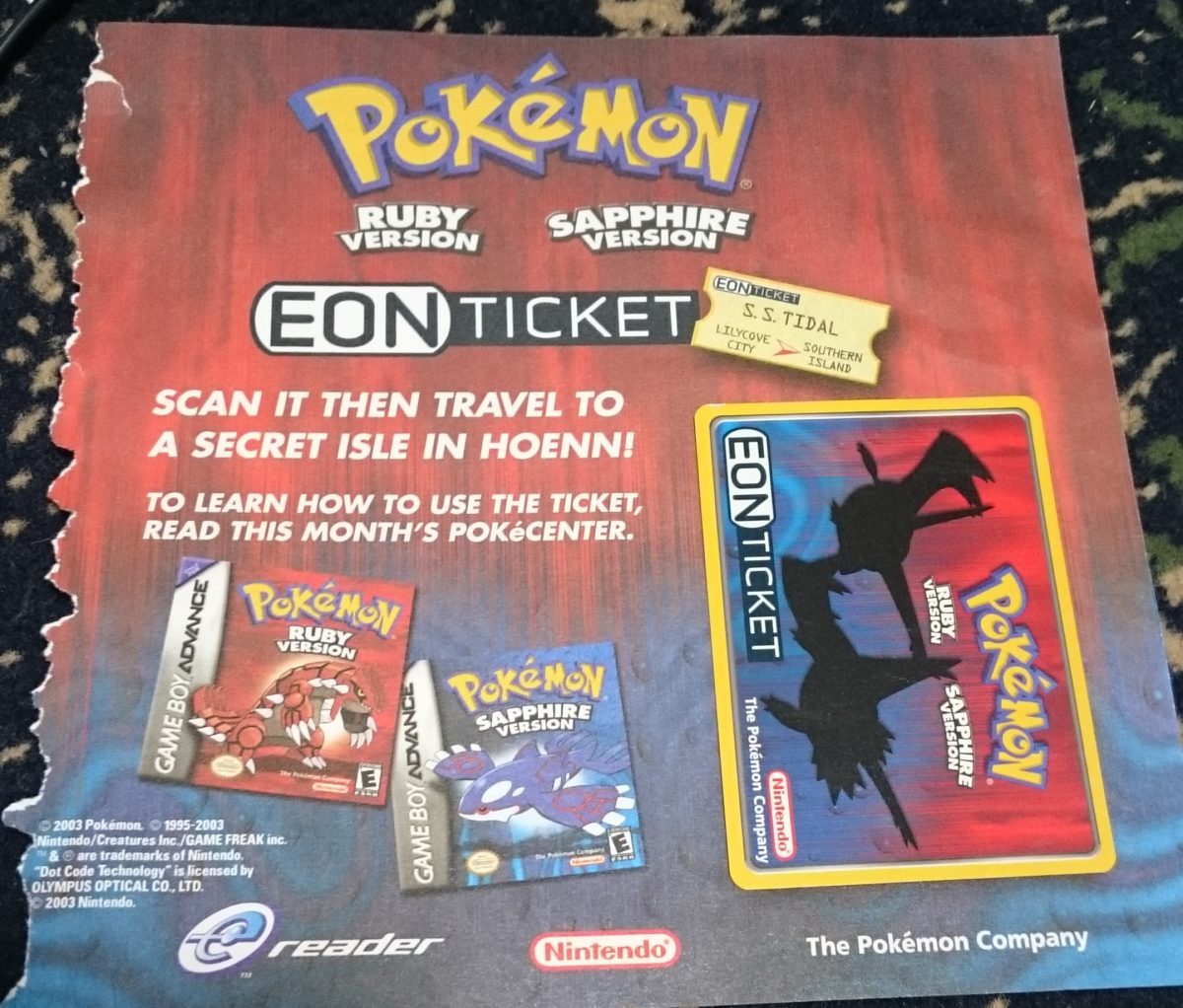 Rs 北米版 むげんのチケット Eon Ticket オークションで購入しました 続 大人でもポケモン好き